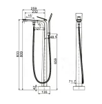 Смеситель для ванны Rose R1322F