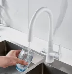 Смеситель для кухни с гибким изливом Shevanik S668C