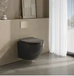 Унитаз подвесной Milleau Vortex с сиденьем MYL038SMB (матовый черный)