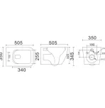 Унитаз Uptrend Gravis Rimless подвесной, с крышкой микролифт, белый