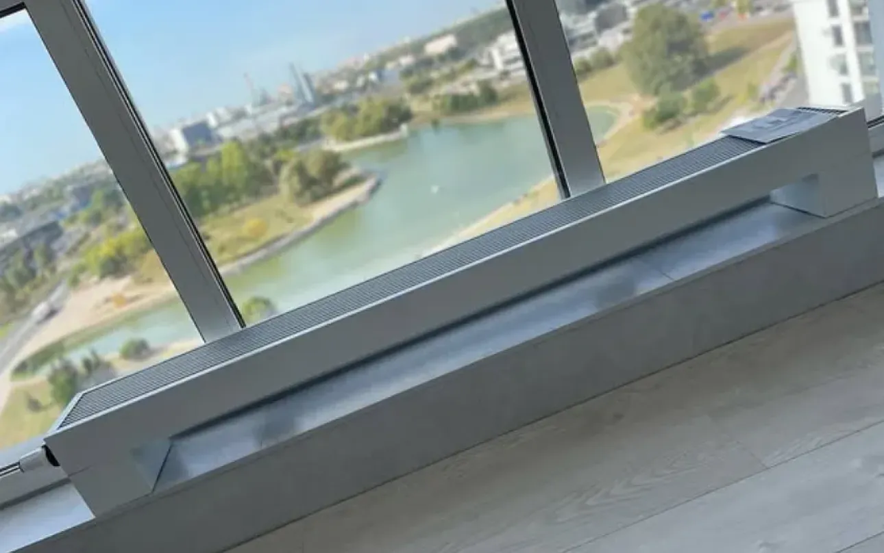 Монтаж напольного конвектора