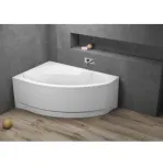Акриловая ванна Polimat Marea 150×100 L, угловая левая, с ножками, белый