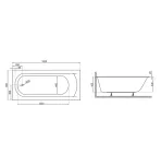 Акриловая ванна Polimat Classic Slim 180×80 с ножками