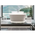 Ванна из искусственного камня Polimat Ida 150×75 отдельностоящая, белый