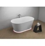 Ванна из искусственного камня Polimat Ida 150×75 отдельностоящая, белый