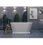Ванна из искусственного камня Polimat Ida 150×75 отдельностоящая, белый